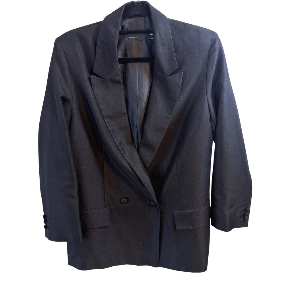ASOS Design Blazer Double Breasted Size 4 Black Womens Professional Career Coat
